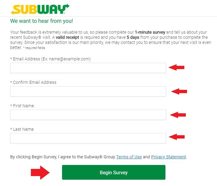 Tell Subway Feedback